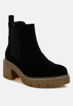 Vostok Suede Chunky Chelsea Boots