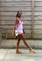  WINDRUSH Cage Wedge Leather Sandal In Nude