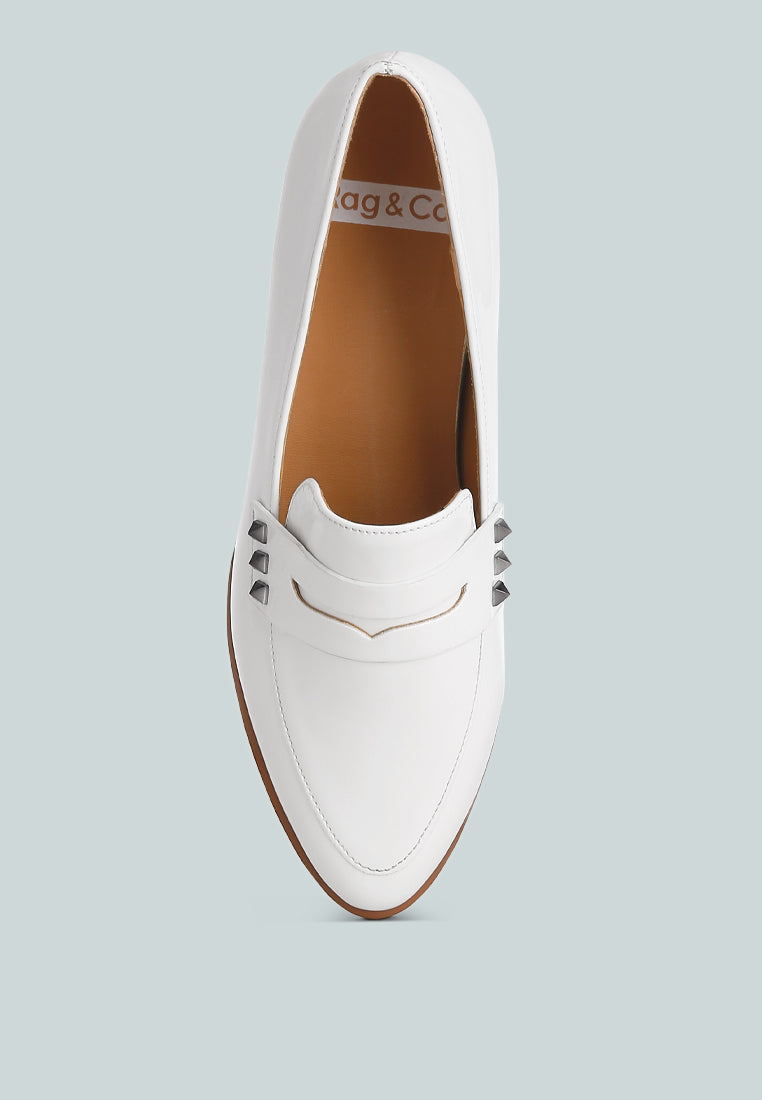  Noshiya Patent Pleather Penny Loafers