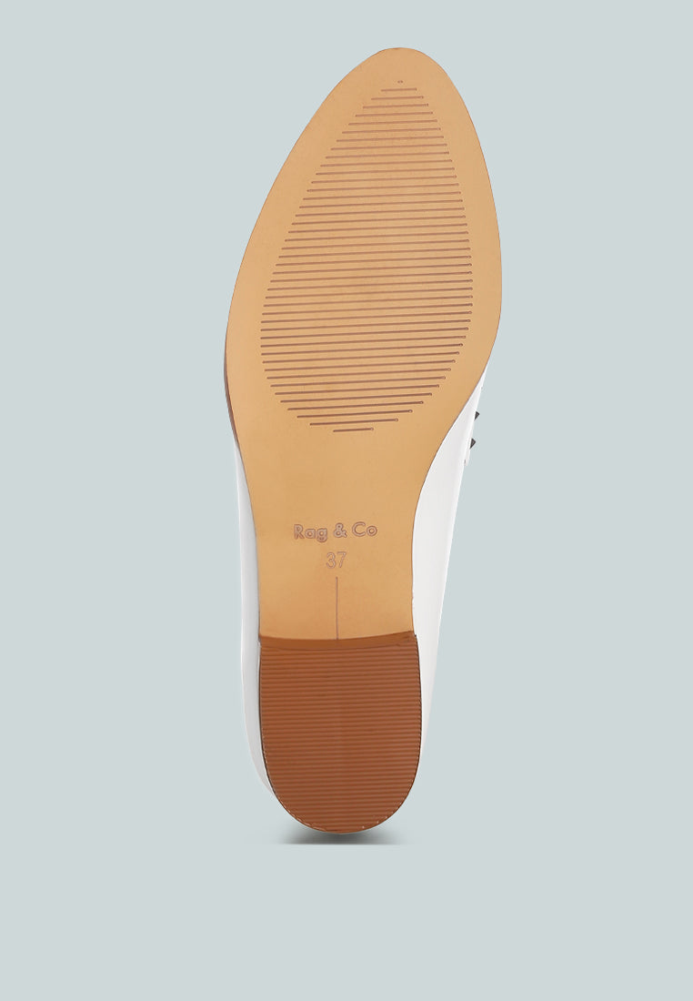  Noshiya Patent Pleather Penny Loafers