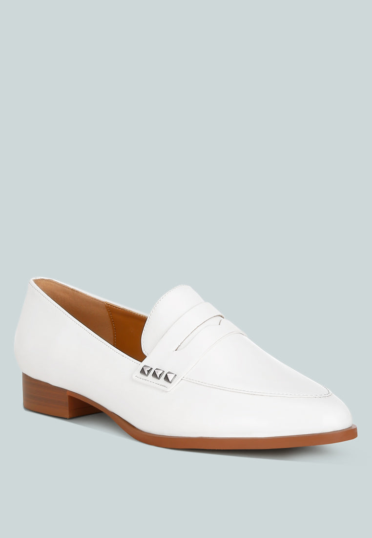 Noshiya Patent Pleather Penny Loafers