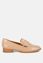  Noshiya Patent Pleather Penny Loafers