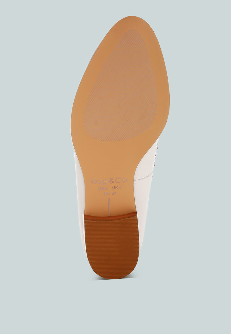 Wolferton Delicate Stud Detail Leather Loafers