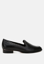  Wolferton Delicate Stud Detail Leather Loafers