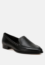  Wolferton Delicate Stud Detail Leather Loafers