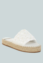  Yakna Pearl Embellished Woven Flats