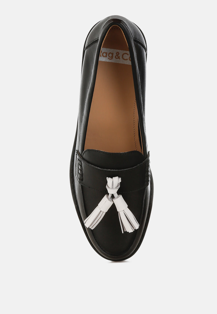  Yelena Real Leather Tassel Loafers