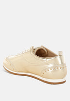  Yorika Studded Metallic Pleather Sneakers