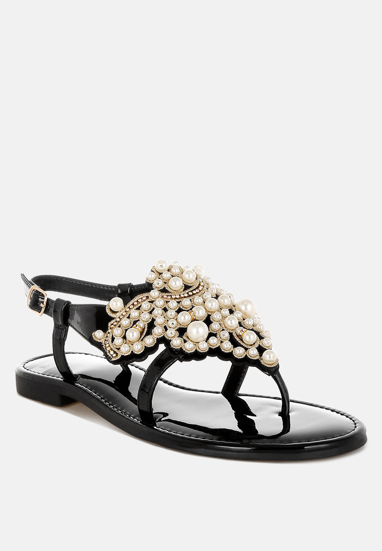  Zalata Pearl Studded Flats