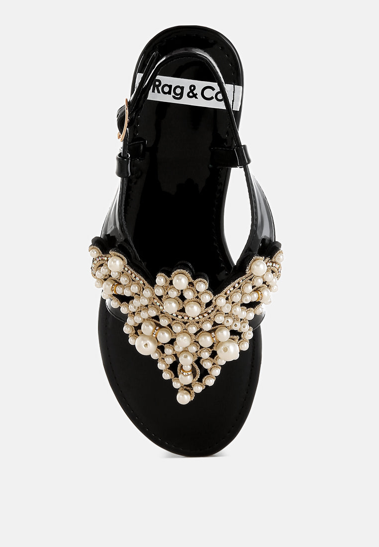  Zalata Pearl Studded Flats