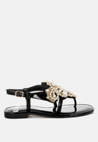  Zalata Pearl Studded Flats