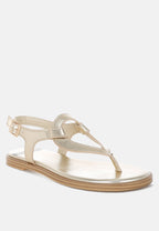  Zorad Metallic Genuine Leather Flats