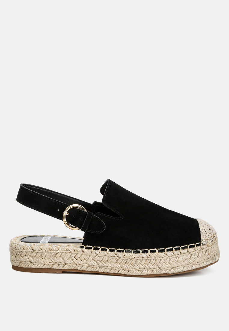  Affie Genuine Suede Slingback Strap Espadrilles