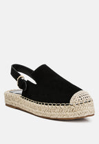 Affie Genuine Suede Slingback Strap Espadrilles