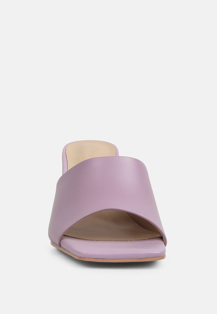  Audriana Lilac Textured Block Heel Sandals