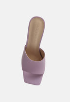  Audriana Lilac Textured Block Heel Sandals
