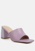  Audriana Lilac Textured Block Heel Sandals