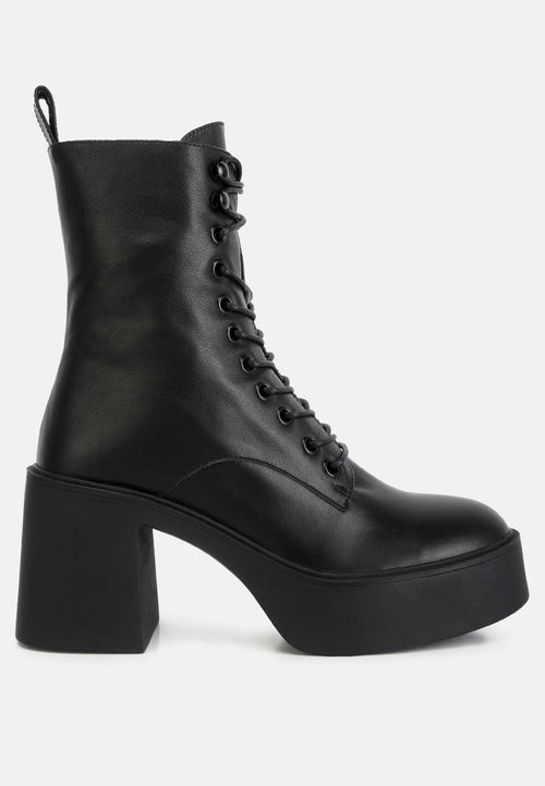  Carmac High Ankle Platform Boots In Black