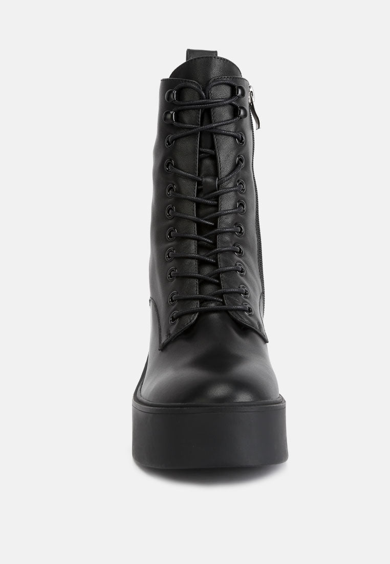  Carmac High Ankle Platform Boots In Black