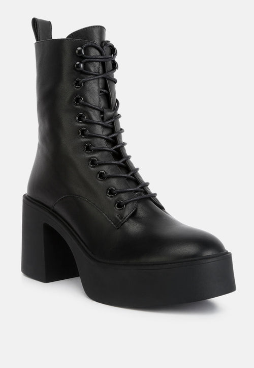  Carmac High Ankle Platform Boots In Black
