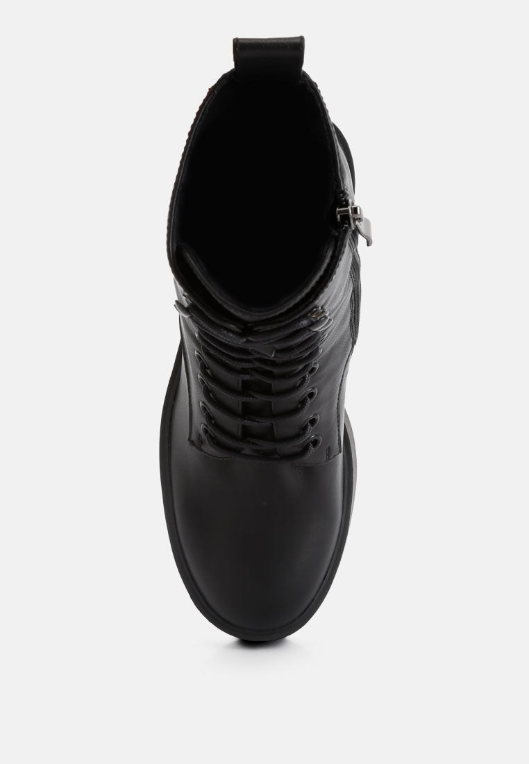  Carmac High Ankle Platform Boots In Black
