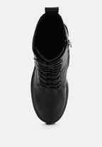  Carmac High Ankle Platform Boots In Black