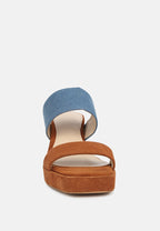  Eddlia Slip On Platform Sandals In Tan