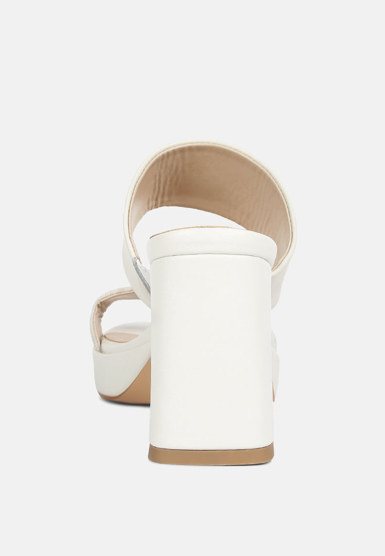 Eddlia Slip On Platform Sandals In Off White