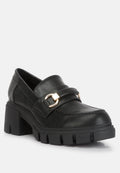  Evangeline Chunky Platform Loafers In Black