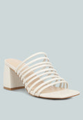  Fairleigh Off White Strappy Slip On Sandals
