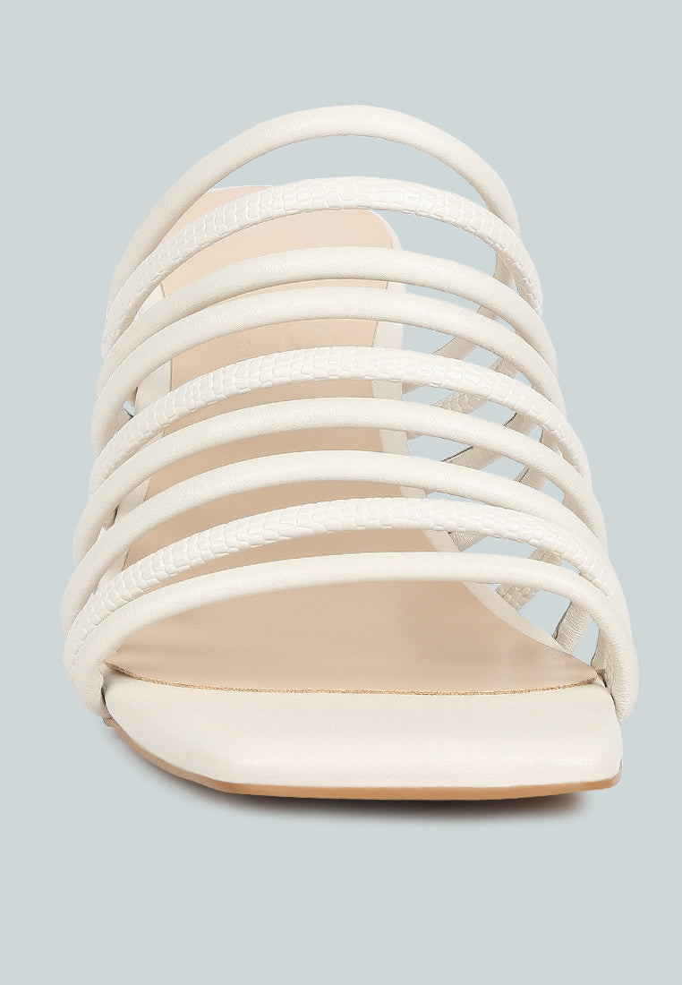  Fairleigh Off White Strappy Slip On Sandals