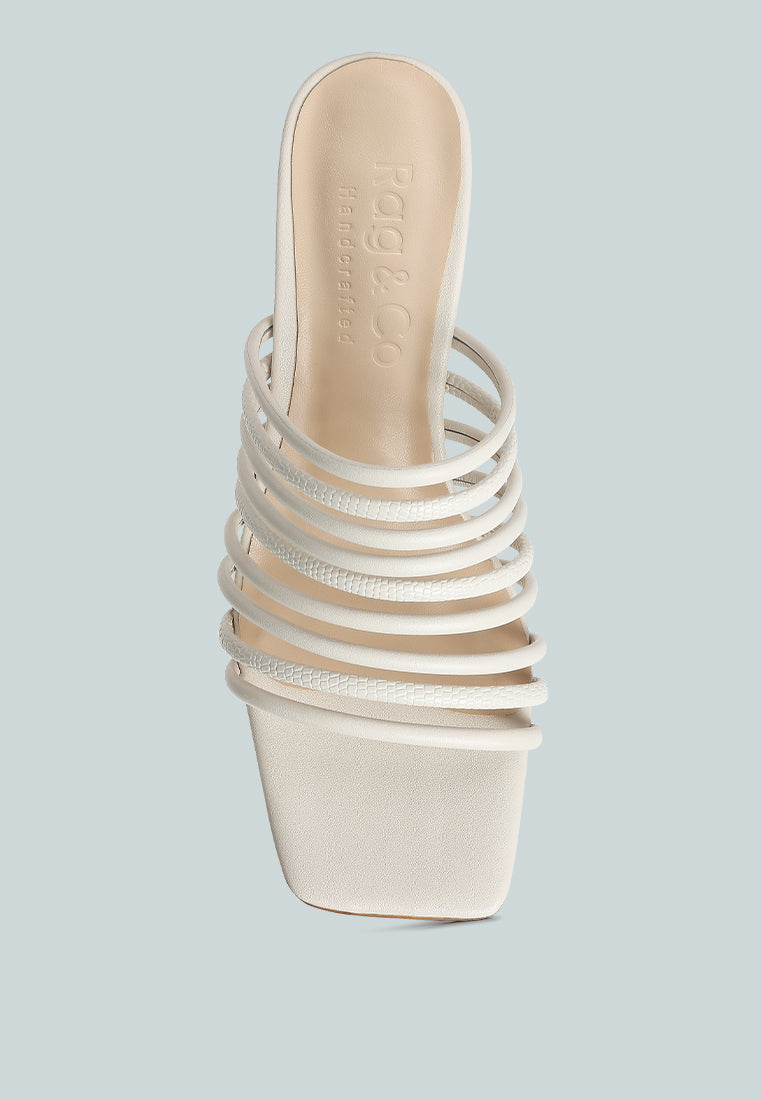  Fairleigh Off White Strappy Slip On Sandals
