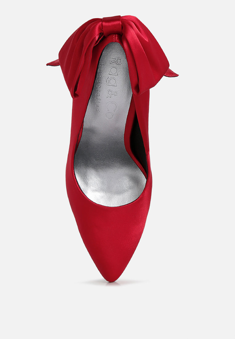  HORNET Red Satin Stiletto Pump Sandals