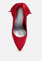 HORNET Red Satin Stiletto Pump Sandals