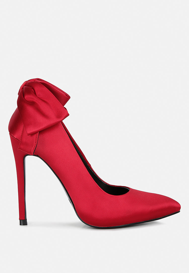  HORNET Red Satin Stiletto Pump Sandals