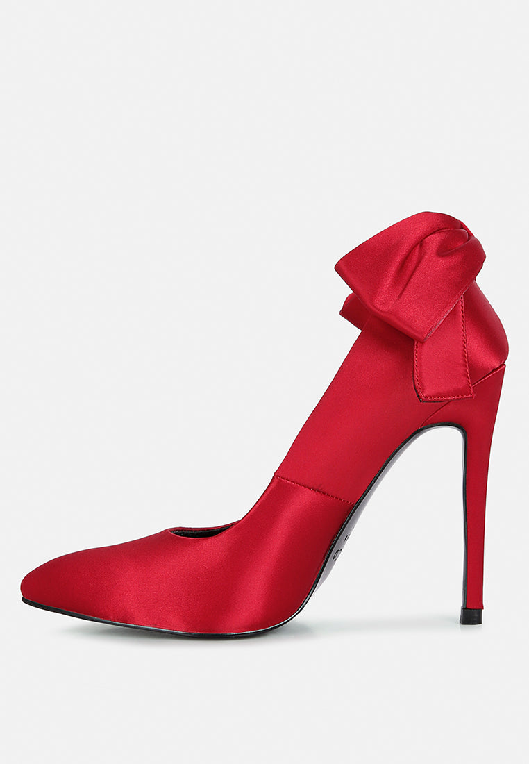  HORNET Red Satin Stiletto Pump Sandals