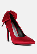  HORNET Red Satin Stiletto Pump Sandals