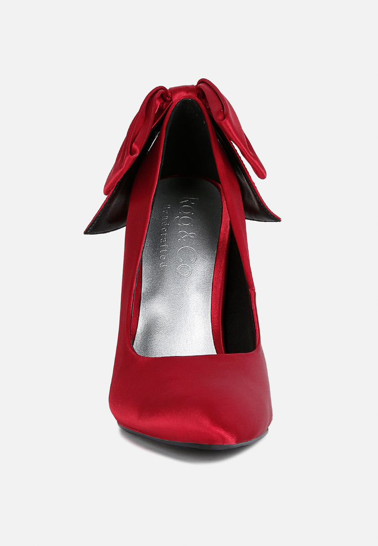  HORNET Red Satin Stiletto Pump Sandals
