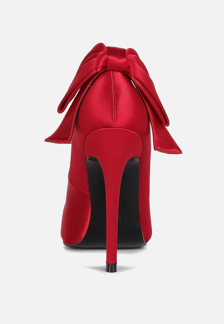  HORNET Red Satin Stiletto Pump Sandals