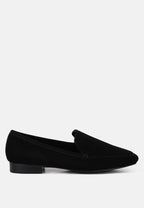  JULIA Black Suede Semi Casual Loafers