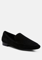  JULIA Black Suede Semi Casual Loafers