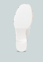  Lyrac Recycled Leather Platform Clogs In White