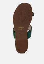  MILA Green Toe Ring Thong Slip Ons