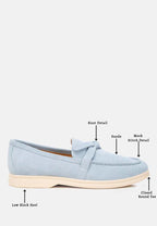  Nautica Genuine Suede Knot Detailed Loafers