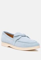  Nautica Genuine Suede Knot Detailed Loafers