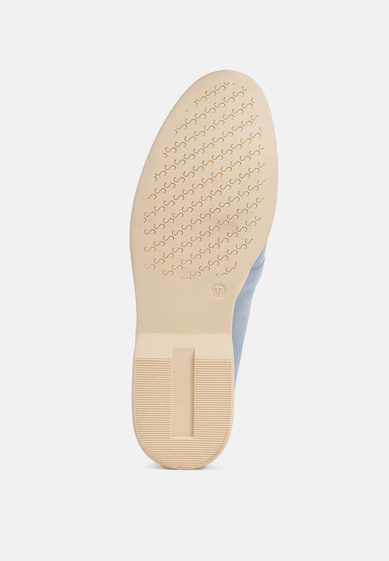  Nautica Genuine Suede Knot Detailed Loafers