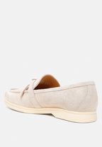  Nautica Genuine Suede Knot Detailed Loafers