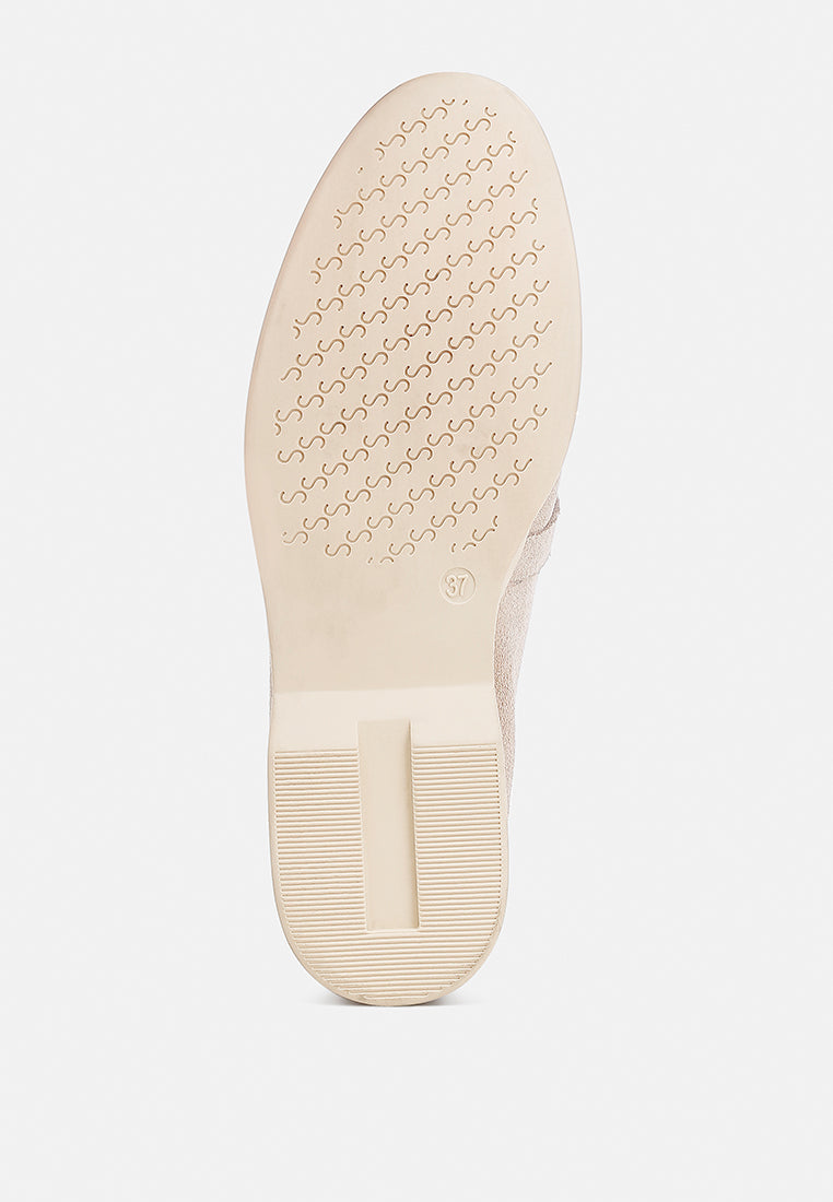  Nautica Genuine Suede Knot Detailed Loafers