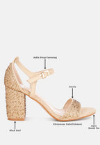  Navoli Rhinestones Embellished Sandals