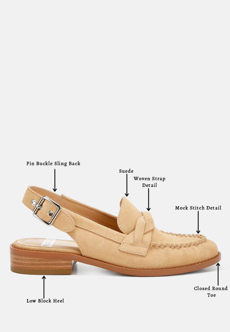  Nemykin Woven Strap Slingback Loafers
